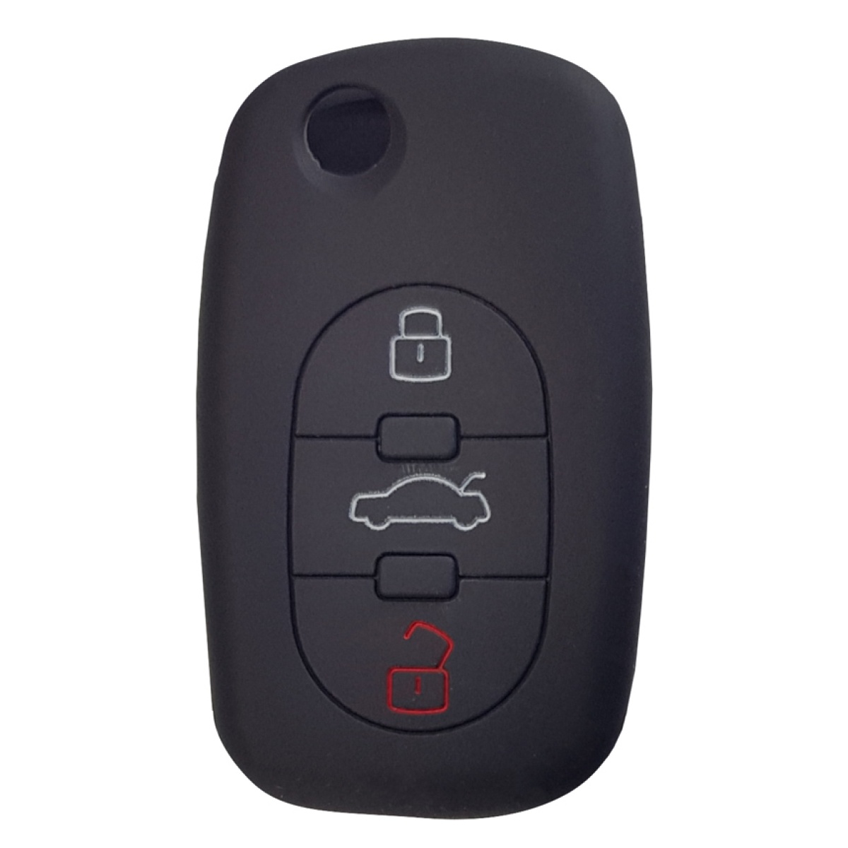 Θήκη κλειδιού για αυτοκίνητα Audi 1009-03, εύκαμπτη, μαύρη - Image 1