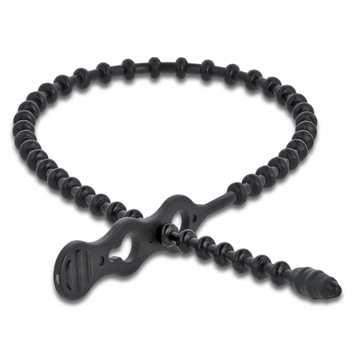 DELOCK reusable δεματικά καλωδίων 18967, 310x4.5mm, μαύρα, 10τμχ - Image 2