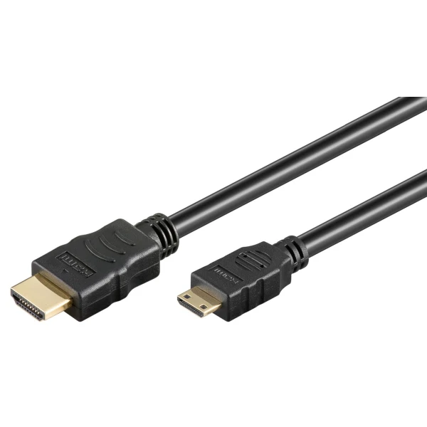GOOBAY καλώδιο mini HDMI σε HDMI 31934 με Ethernet, 4K/30Hz, 5m, μαύρο