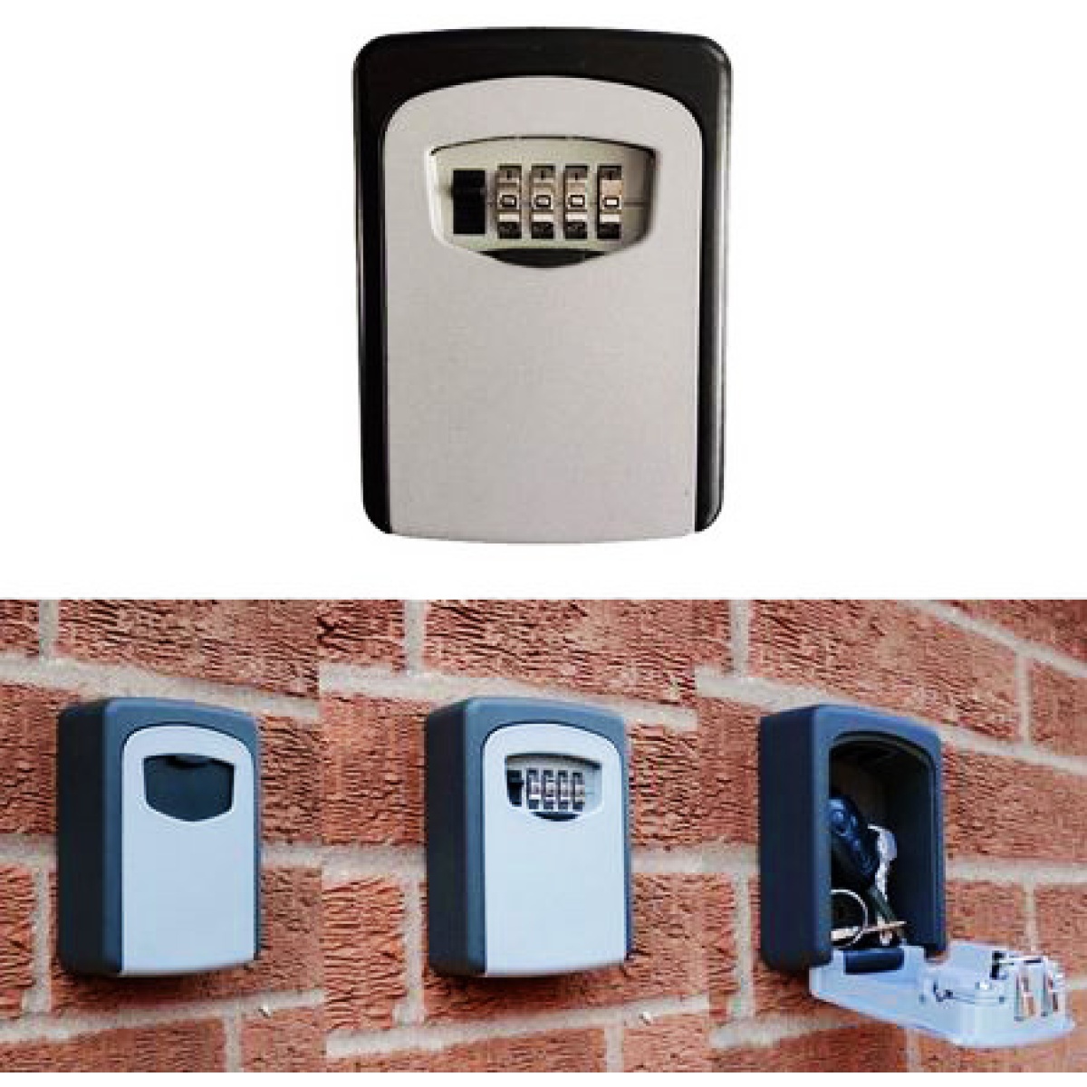 C-TECH κλειδοθήκη τοίχου B106 με συνδυασμό 4 ψηφίων, 480gr - Image 2