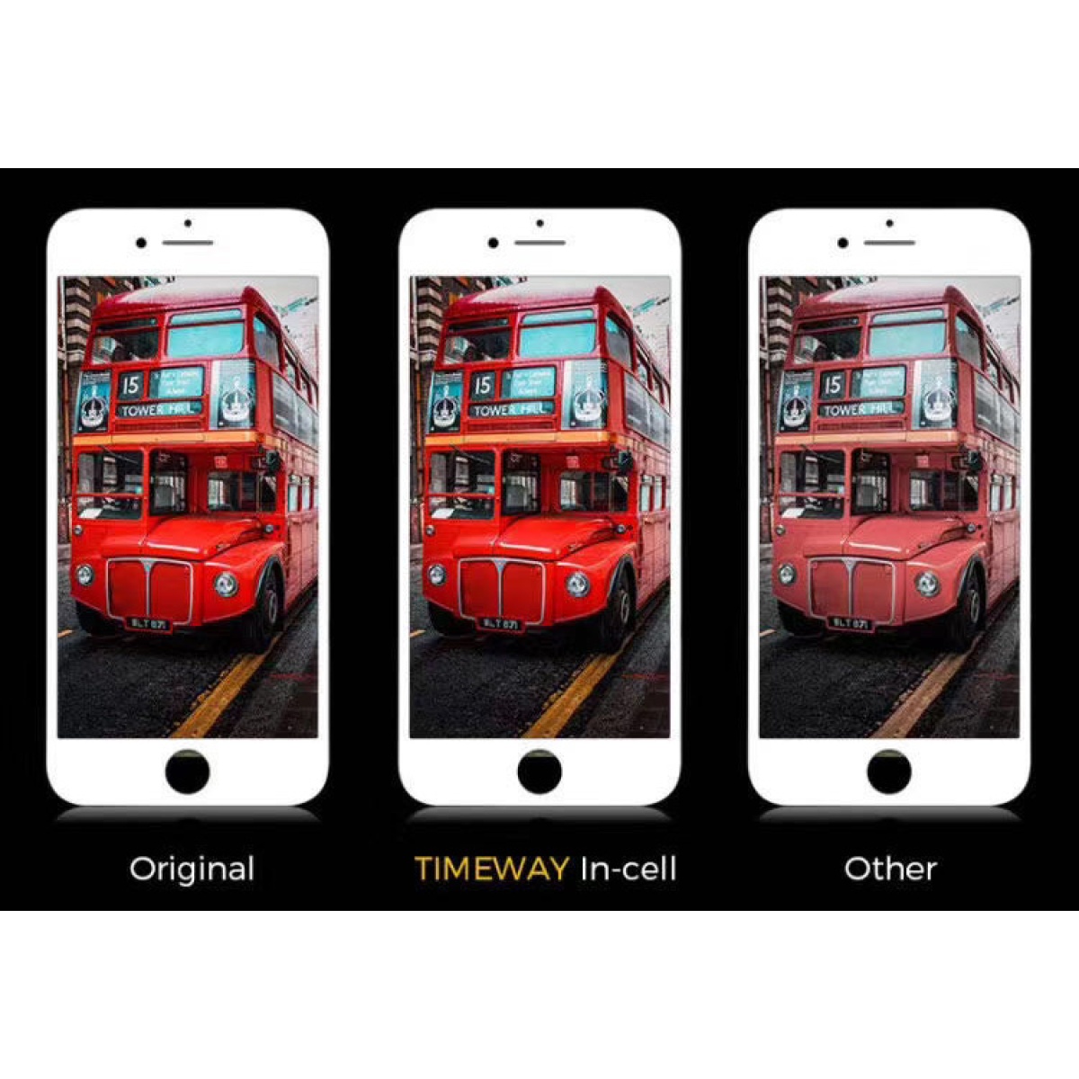 TW INCELL LCD για iPhone 7 Plus, camera-sensor ring, earmesh, μαύρη - Image 5