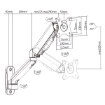BRATECK επιτοίχια βάση οθόνης LDA32-112, 17-32", έως 9kg - Image 4