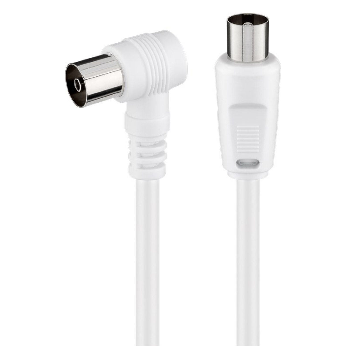 GOOBAY καλώδιο κεραίας αρσενικό σε θηλυκό 11712, γωνιακό, 1.5m, λευκό - Image 1