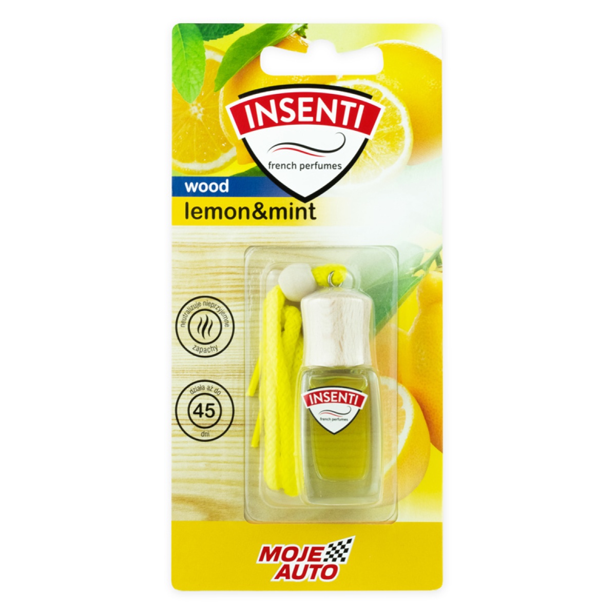 MOJE AUTO υγρό αρωματικό αυτοκινήτου 15-156, λεμόνι, κρεμαστό, 8ml - Image 1