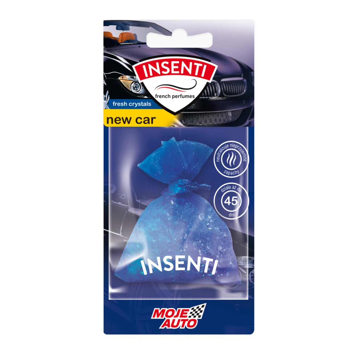15-502 MOJE AUTO κρεμαστό αρωματικό αυτοκινήτου 15-502, new car, crystals, 20g - Image 1