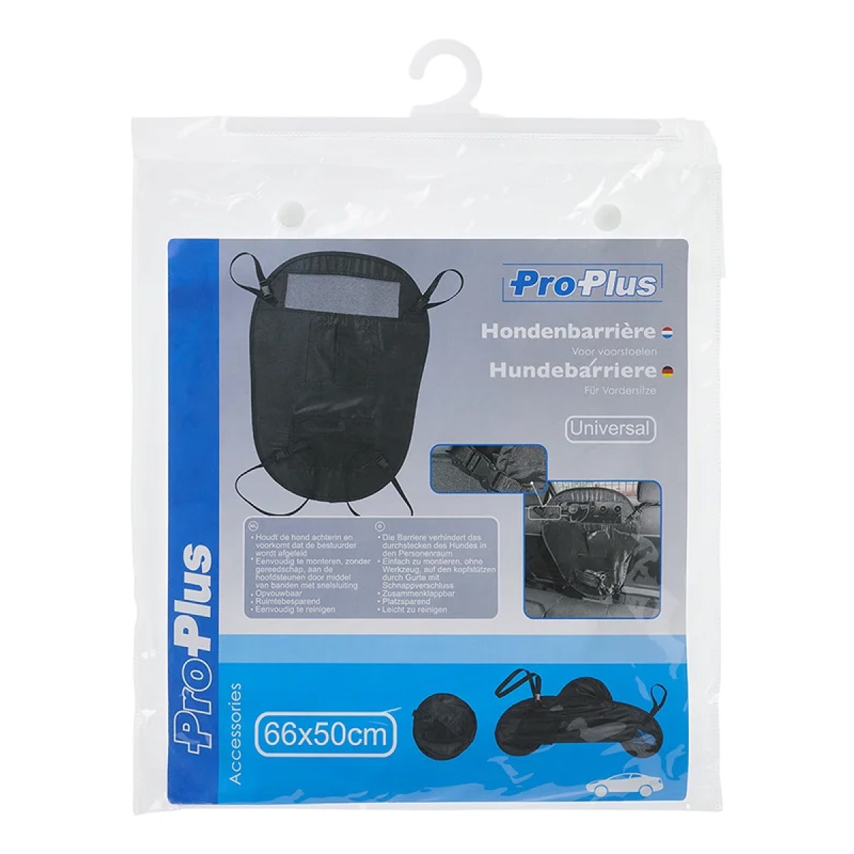 PROPLUS διαχωριστικό αυτοκινήτου για σκύλους 240207, 66x50cm, μαύρο - Image 6