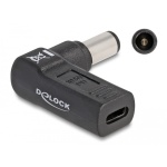 DELOCK αντάπτορας τροφοδοσίας 60008, USB-C σε Dell 7.4x5mm, 90°, μαύρος