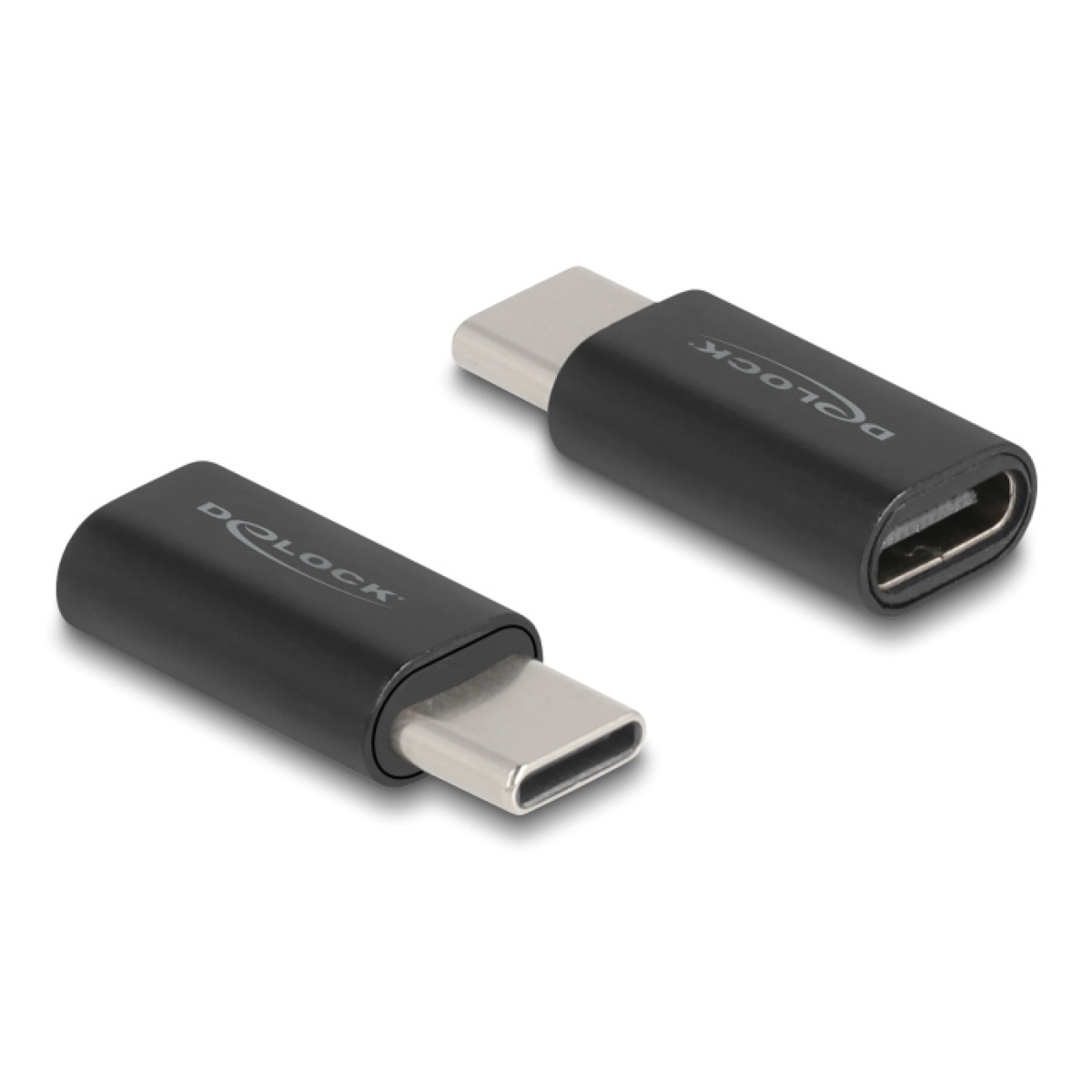 60034 DELOCK αντάπτορας USB-C 60034, αρσενικό σε θηλυκό, 10Gbps, μαύρος - Image 1