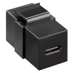 GOOBAY keystone module USB-C 3.2 Gen 2 61261, θηλυκό σε θηλυκό, μαύρο - Image 2
