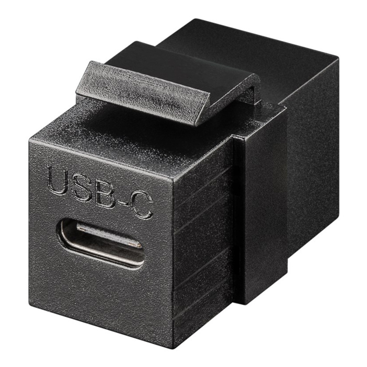 61261 GOOBAY keystone module USB-C 3.2 Gen 2 61261, θηλυκό σε θηλυκό, μαύρο - Image 1
