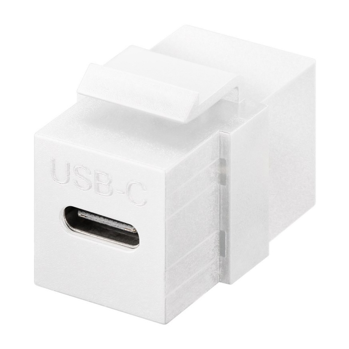 61262 GOOBAY keystone module USB-C 3.2 Gen 2 61262, θηλυκό σε θηλυκό, λευκό - Image 1