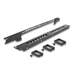 DELOCK Keystone patch panel 66237, 19"/1U, 16x ports, 3x γάντζοι, μαύρο - Image 3
