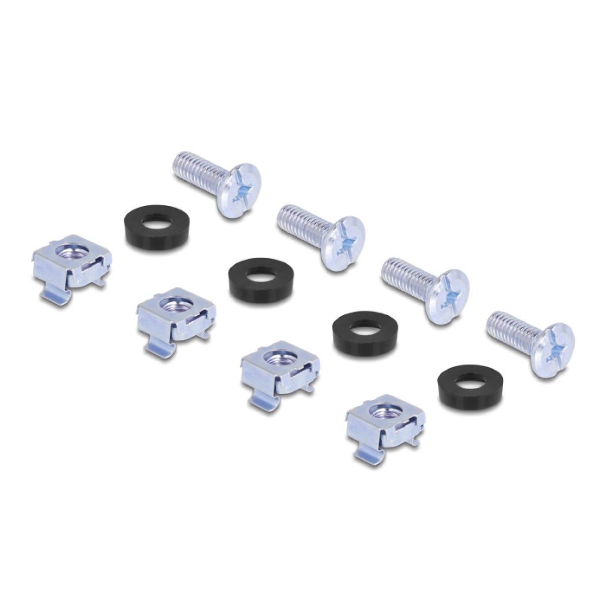 DELOCK Keystone patch panel 66237, 19"/1U, 16x ports, 3x γάντζοι, μαύρο - Image 4