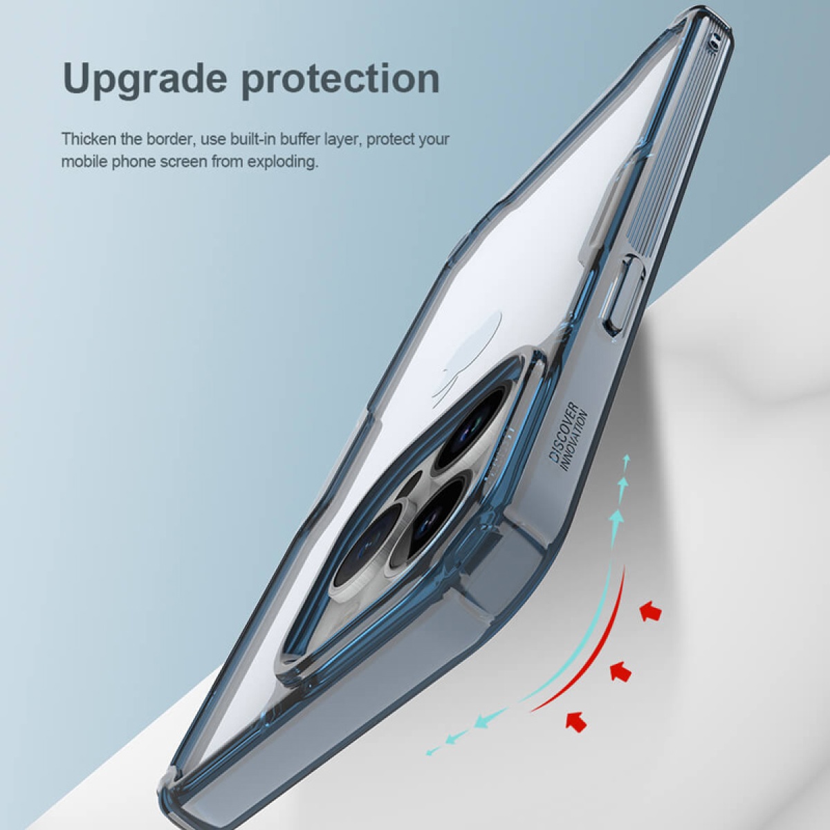 NILLKIN θήκη Nature Pro για iPhone 15 Pro, διάφανη-μπλε - Image 3