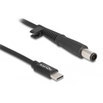 DELOCK καλώδιο τροφοδοσίας 87972, USB-C σε HP 7.4x5.0mm, 1.5m, μαύρο
