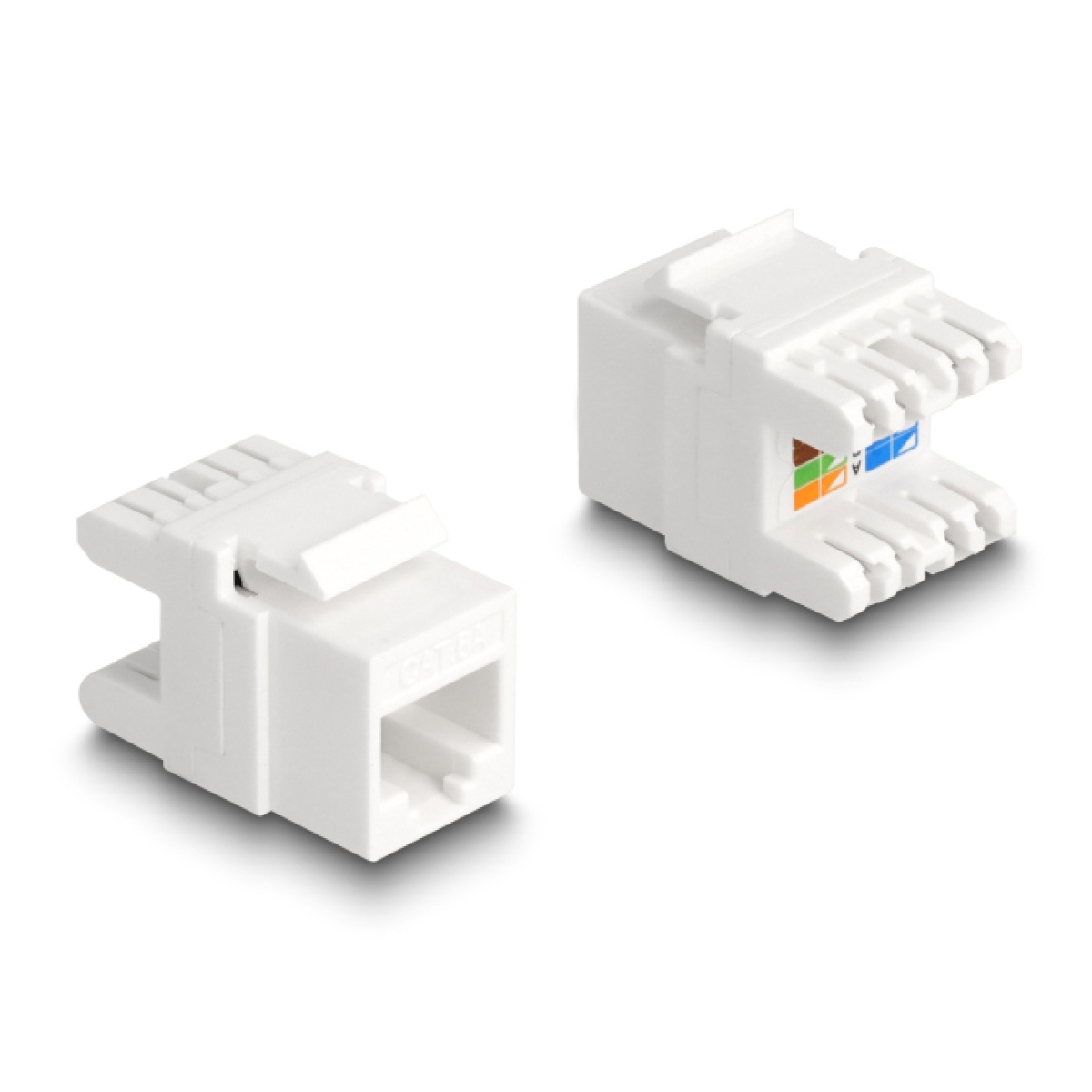 DELOCK keystone module RJ45 σε LSA Cat.6A 88131, toolfree, λευκό - Image 1