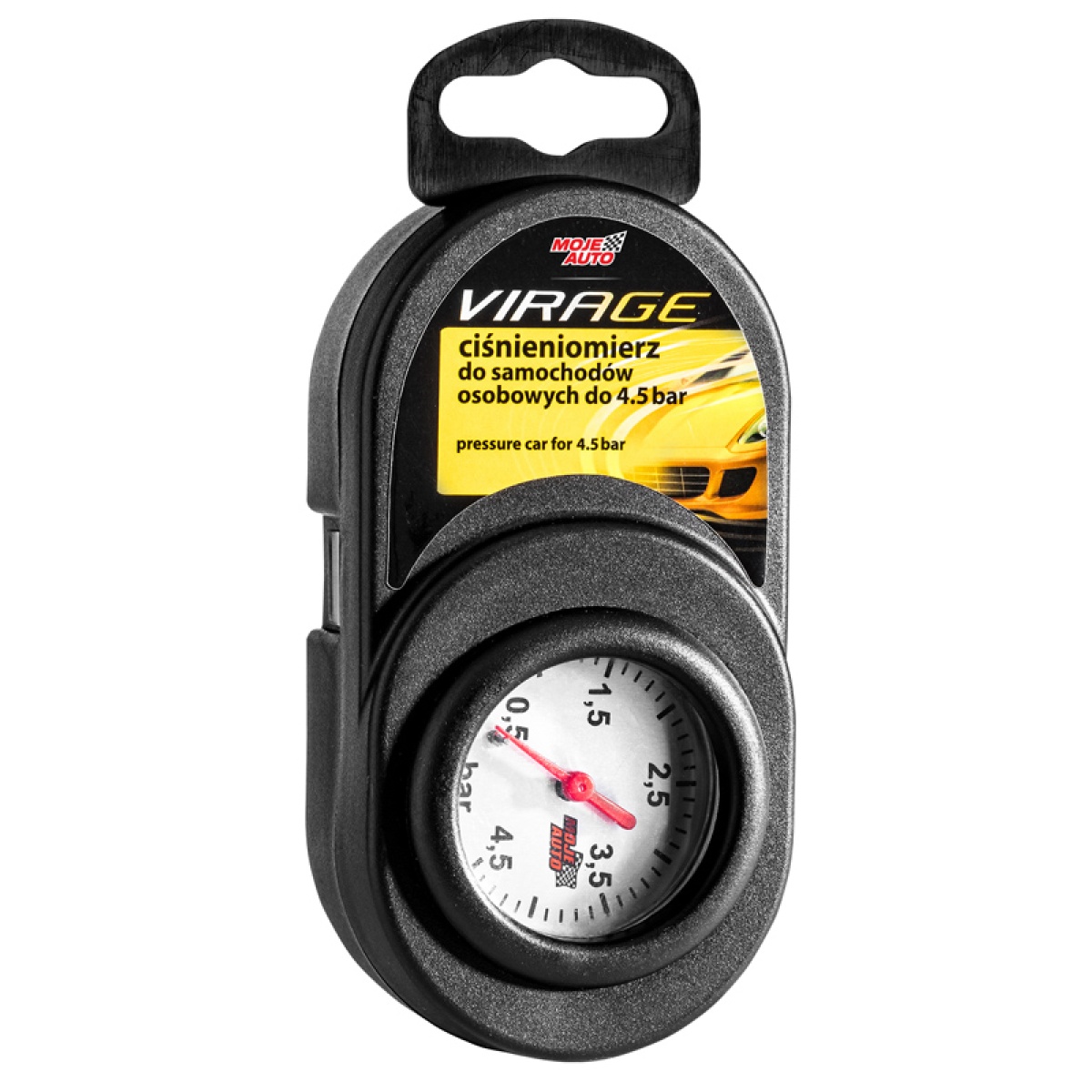 MOJE AUTO αναλογικό μανόμετρο πίεσης τροχών 93-010, έως 4.5 bar - Image 2