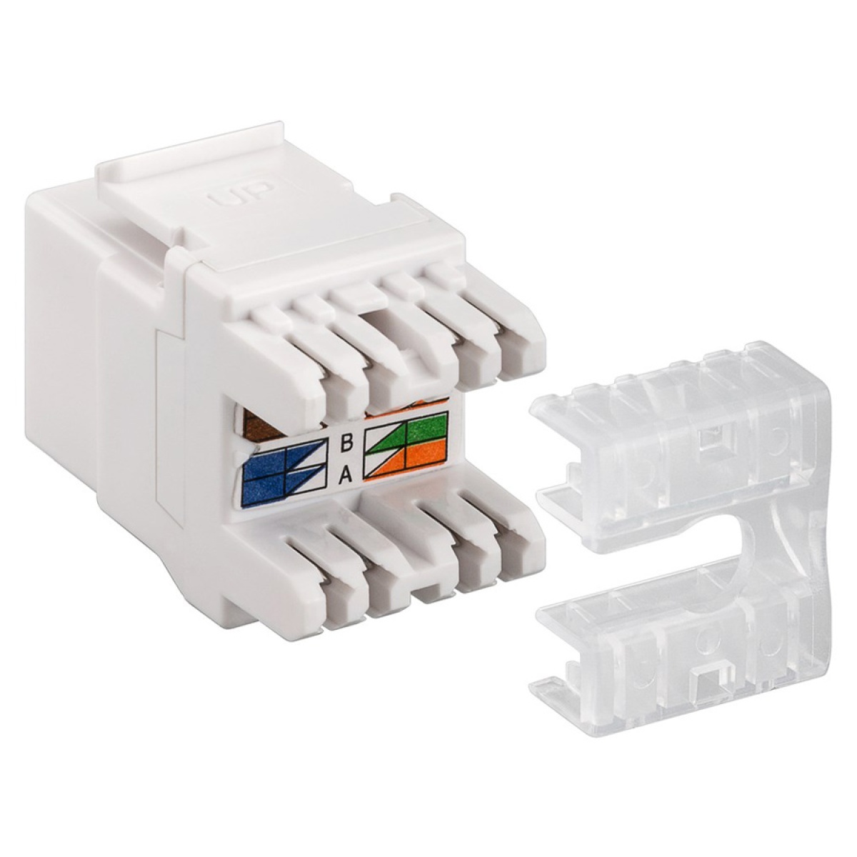 GOOBAY Keystone module RJ45 CAT 6 95740, UTP, 250MHz, λευκό - Image 2