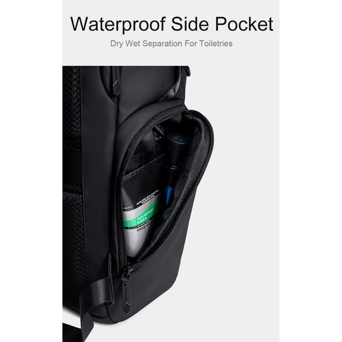 ARCTIC HUNTER τσάντα πλάτης B00562 με θήκη laptop 15.6", 20L, USB, μαύρη - Image 9