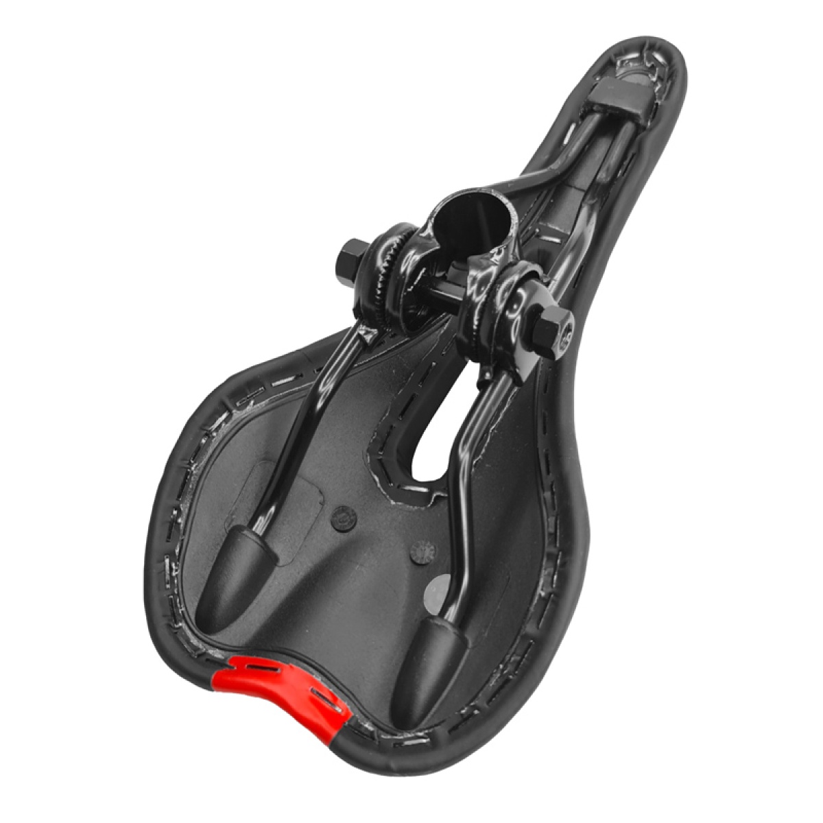 C-TECH σέλα ποδηλάτου BIKE-0042, ανατομική, Φ22.4mm 28 x 13cm, μαύρη - Image 3