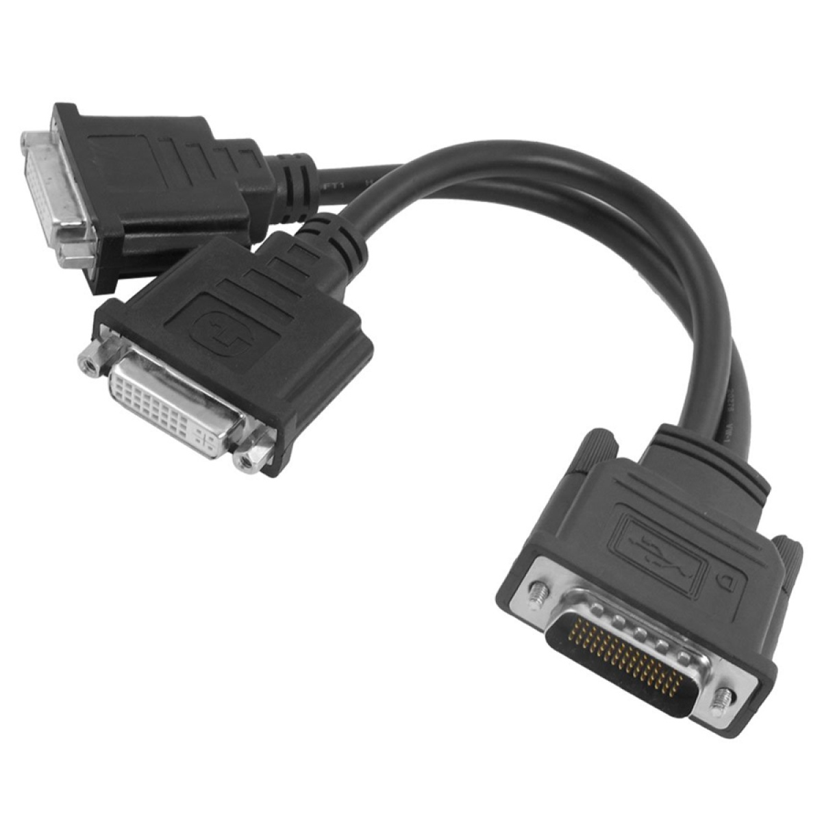 CAB-DMS59DVI POWERTECH αντάπτορας DMS-59 σε 2x DVI CAB-DMS59DVI, 0.25m, μαύρος - Image 1