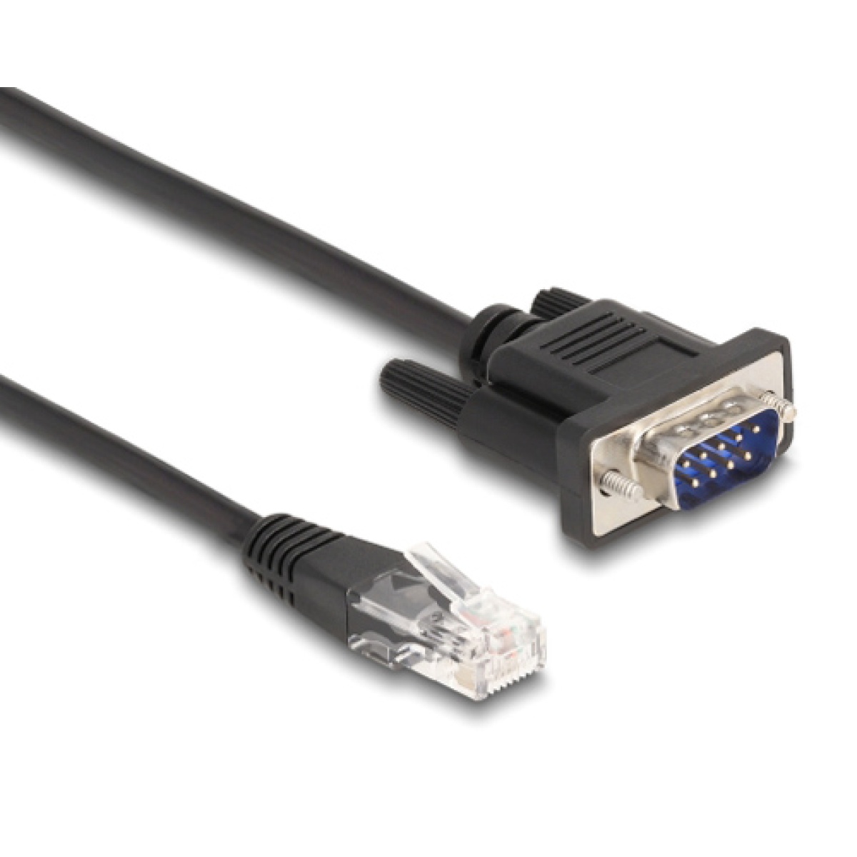 CAB-G040 POWERTECH καλώδιο serial RS-232 σε RJ45 CAB-G040, 30cm, μαύρο - Image 1