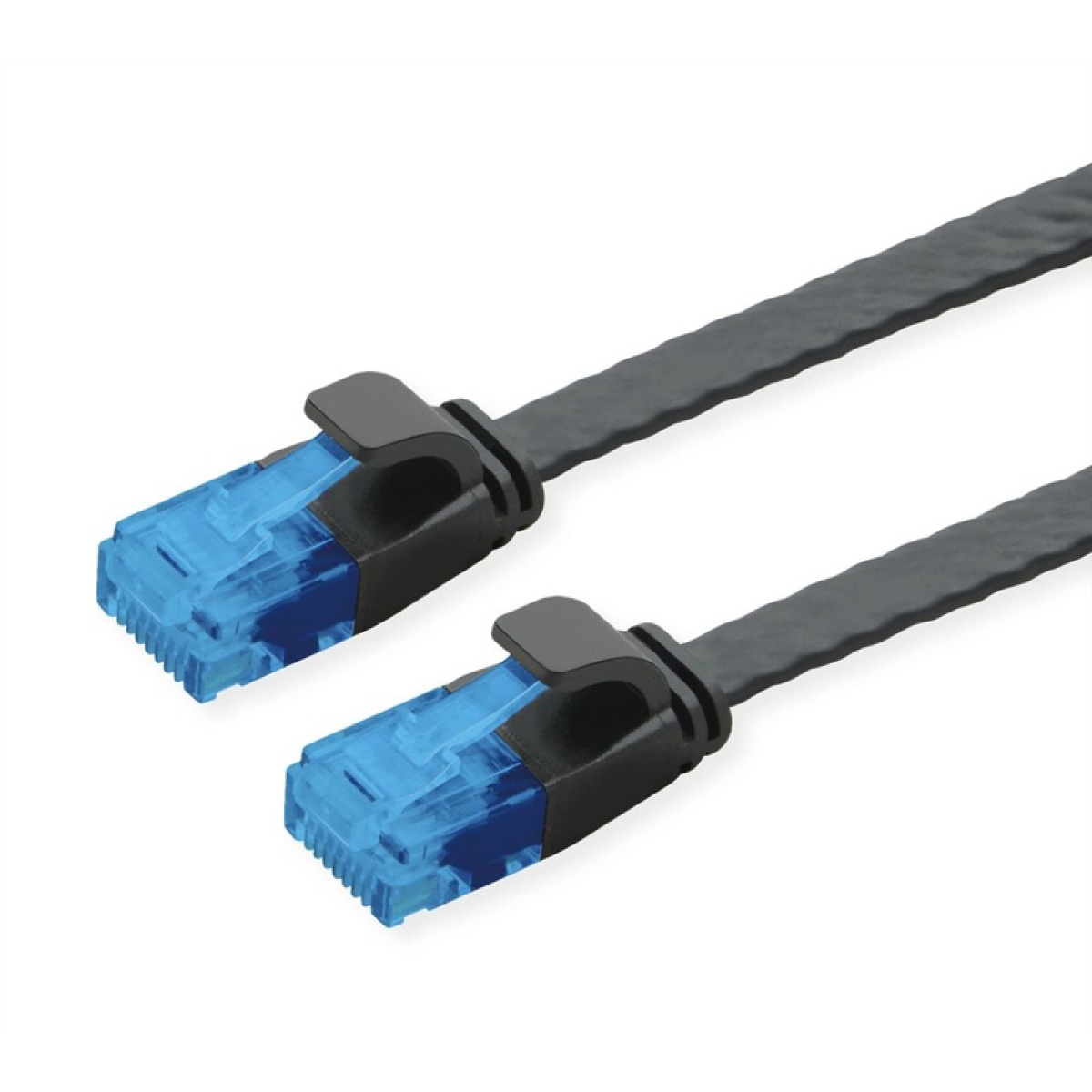 CAB-N344 POWERTECH καλώδιο δικτύου CAB-N344, flat, Cat 6a U/UTP, 3m, μαύρο - Image 1