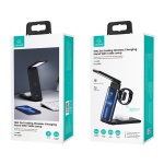 USAMS ασύρματος φορτιστής US-CD181 με φωτιστικό, 3 σε 1, 15W, μαύρος - Image 7