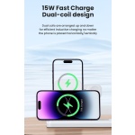 USAMS ασύρματος φορτιστής US-CD195 με φωτιστικό, 4 σε 1, 15W, λευκός - Image 9