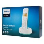 PHILIPS ασύρματο τηλέφωνο D1601T-34, με ελληνικό μενού, λευκό-πράσινο - Image 3