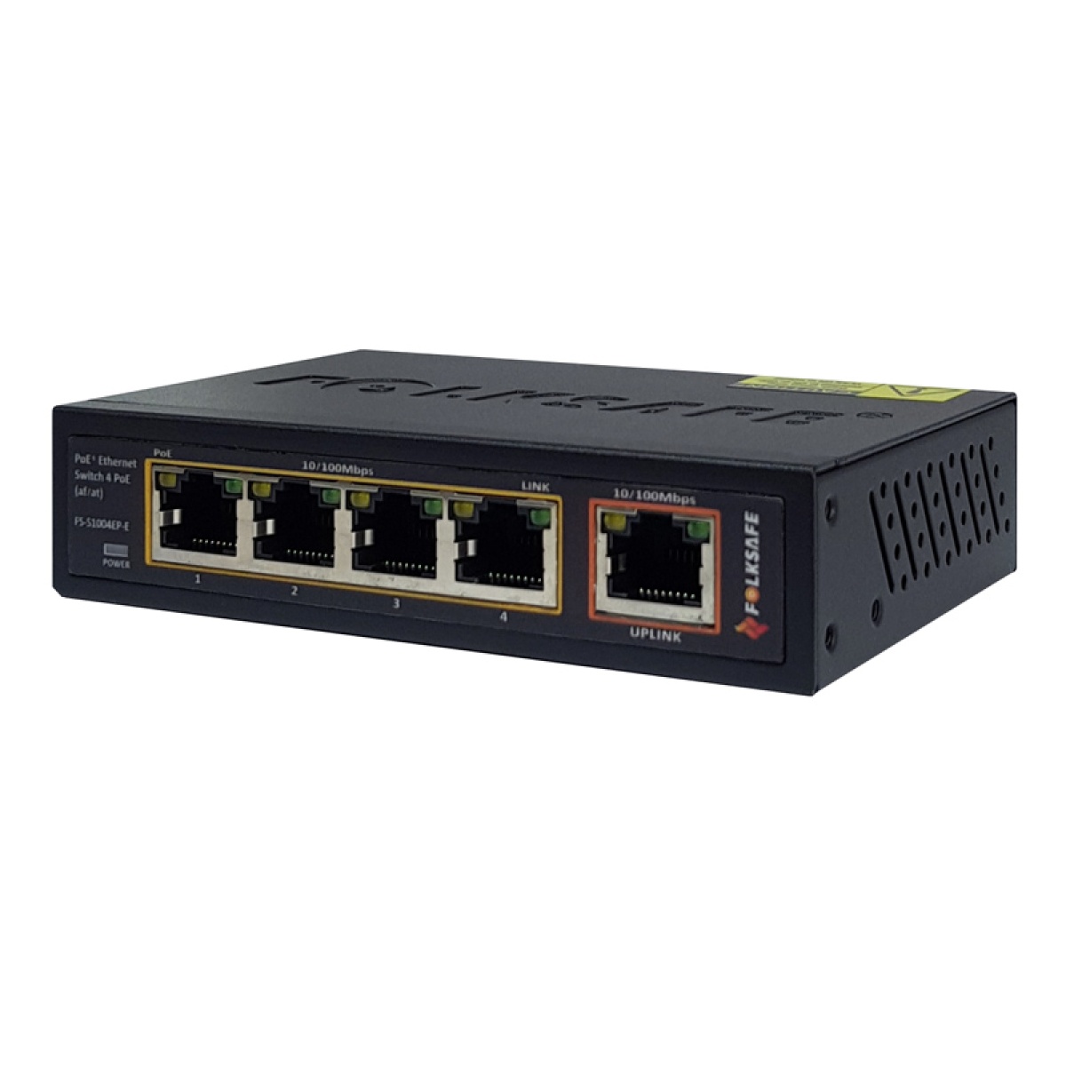 FS-S1004EP-E FOLKSAFE PoE Ethernet Switch FS-S1004EP-E, 4 Ports 10/100Mbps - Image 1