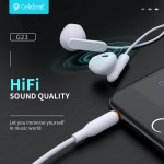 CELEBRAT earphones με μικρόφωνο G23, 3.5mm σύνδεση, Φ14mm, 1.2m, μαύρα - Image 2