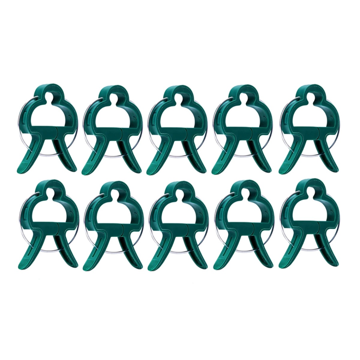 GAR-0001 Κλιπ στήριξης φυτών GAR-0001, 4 x 3cm, πράσινο, 10τμχ - Image 1