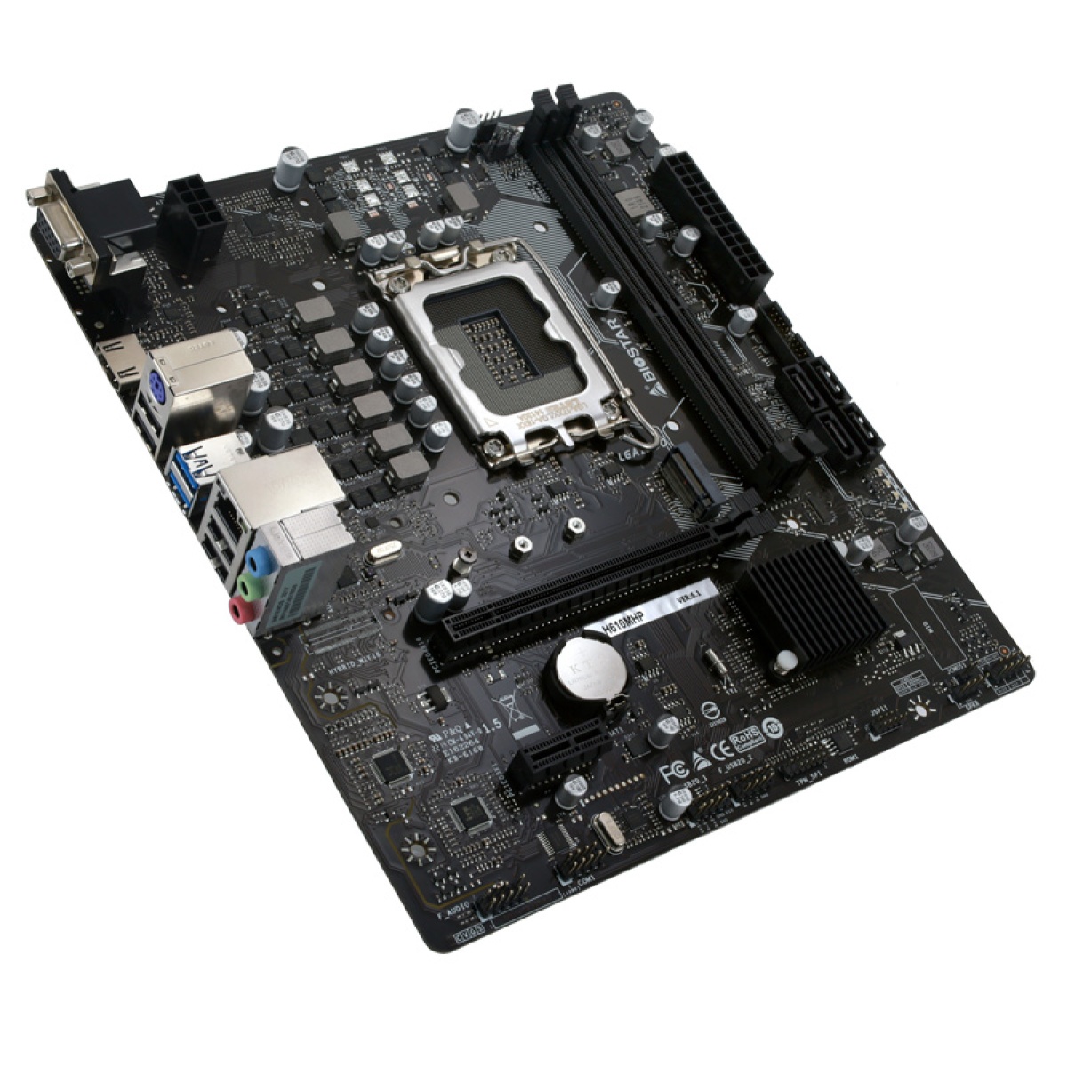 BIOSTAR μητρική H610MHP, 2x DDR4, s1700, USB 3.2, uATX, GbE, Ver. 6.1 - Image 1
