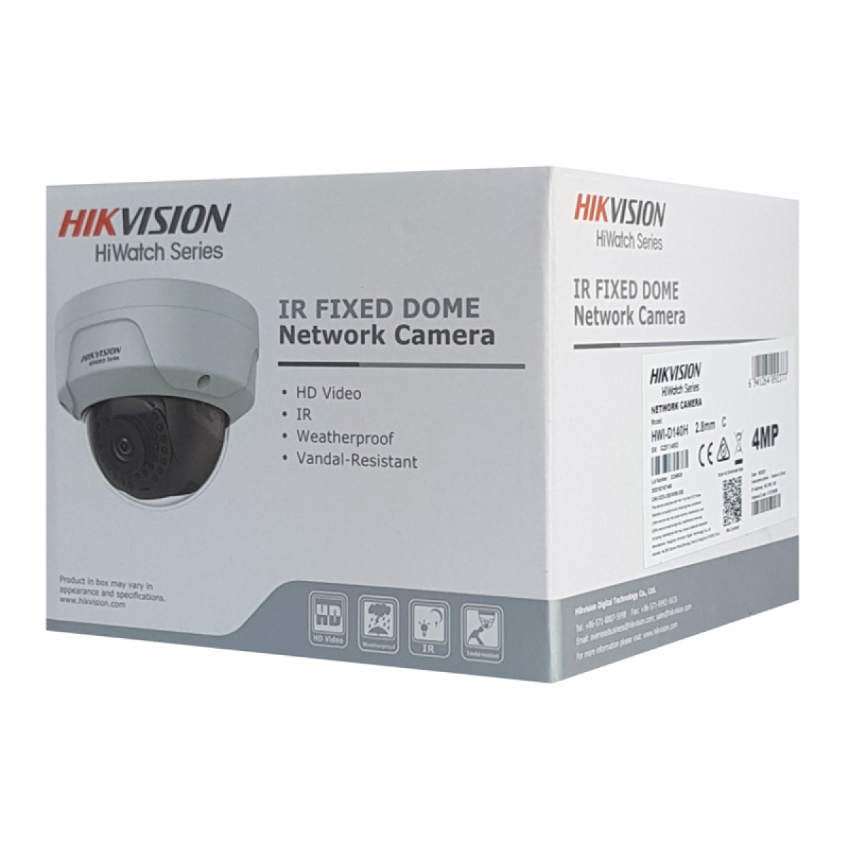 HIKVISION HIWATCH IP κάμερα HWI-D140H, POE, 2.8mm, 4MP, IP67 & IK10 - Image 3