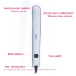 HTC ισιωτική μαλλιών JK-6016, 200°, 35W, λευκή-μαύρη - Image 2