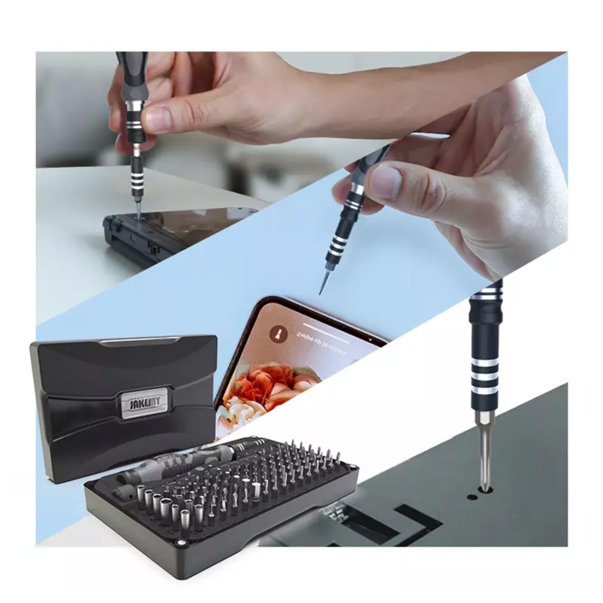 JAKEMY σετ κατσαβιδιών ακριβείας JM-8176 με θήκη, CR-V, 106τμχ - Image 2