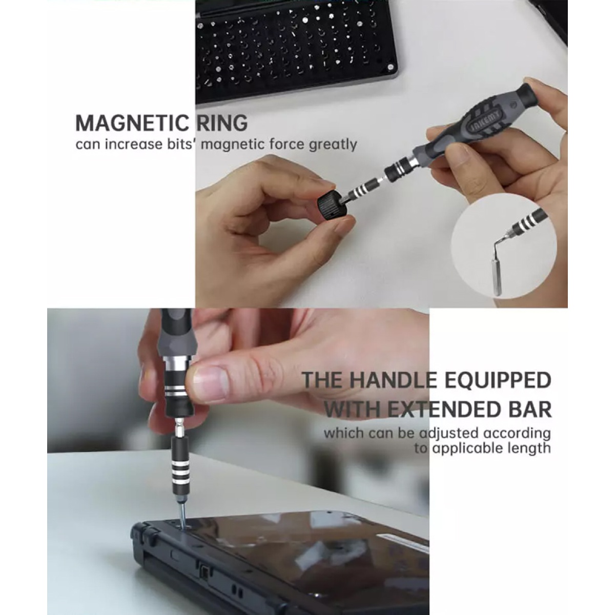 JAKEMY σετ κατσαβιδιών ακριβείας JM-8176 με θήκη, CR-V, 106τμχ - Image 4