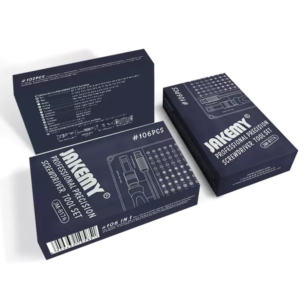 JAKEMY σετ κατσαβιδιών ακριβείας JM-8176 με θήκη, CR-V, 106τμχ - Image 6