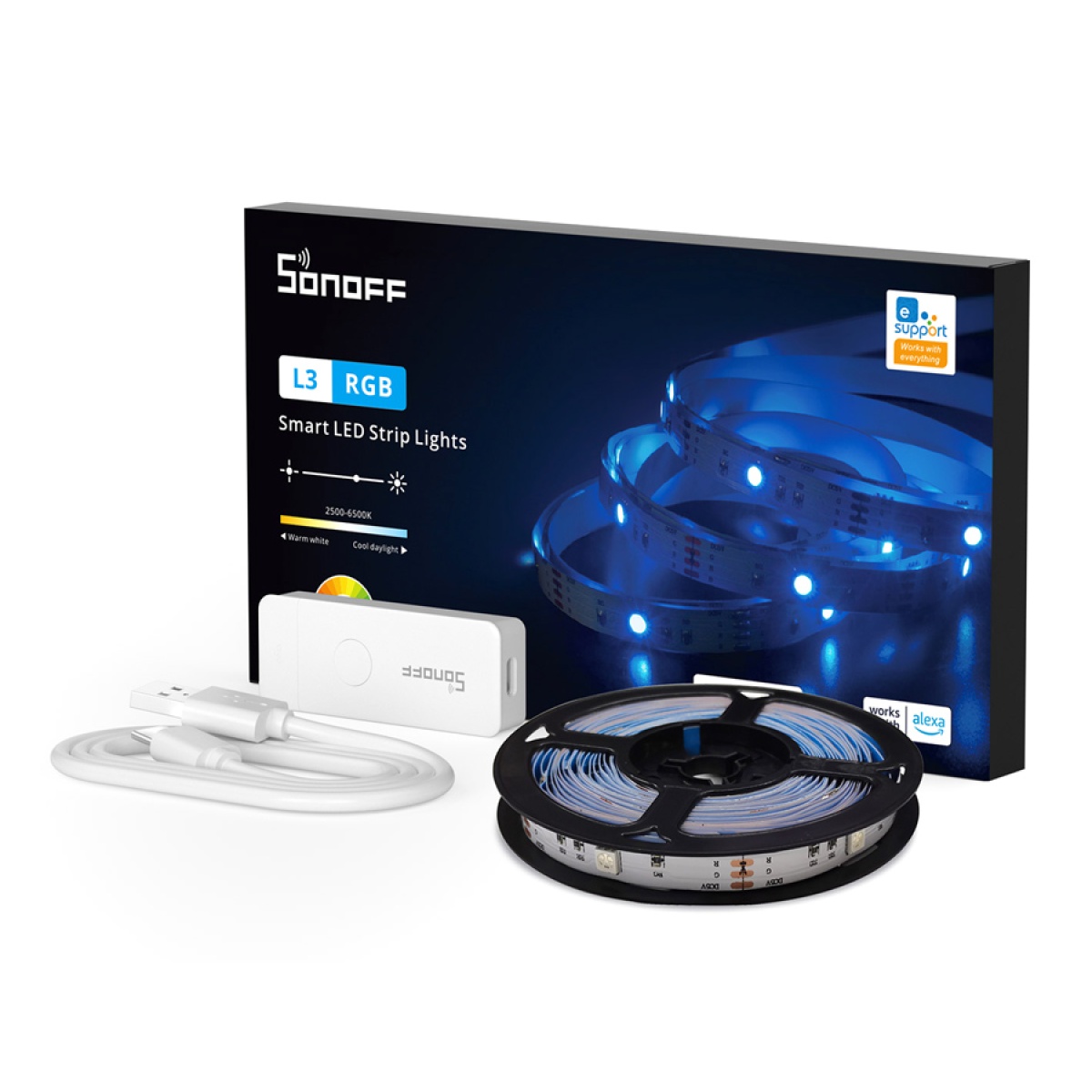 L3-5M SONOFF smart LED καλωδιοταινία L3, RGB, Wi-Fi & Bluetooth, 5m - Image 1
