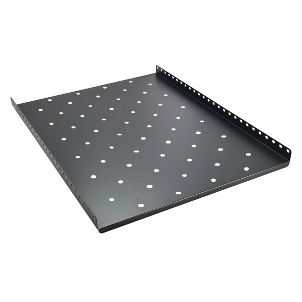 POWERTECH σταθερό ράφι για rack 19" NETW-0019, βάθος 650mm, μαύρο, 2τμχ