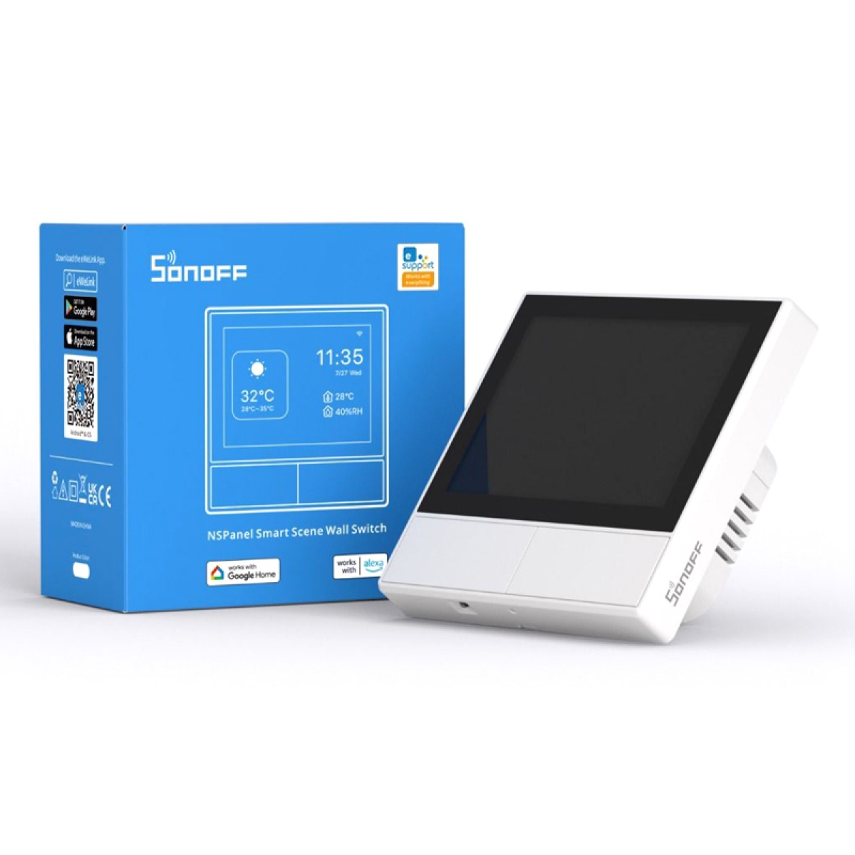 SONOFF smart panel ελέγχου NSPanel με οθόνη αφής, 2-gang, Wi-Fi, λευκό - Image 5