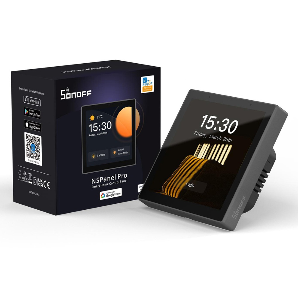 SONOFF smart panel ελέγχου NSPanel Pro, οθόνη αφής, Wi-Fi, Zigbee, μαύρο - Image 6