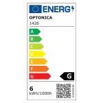 OPTONICA LED λάμπα candle C37 1426, 5,5W, 4500K, E14, 450lm - Image 2