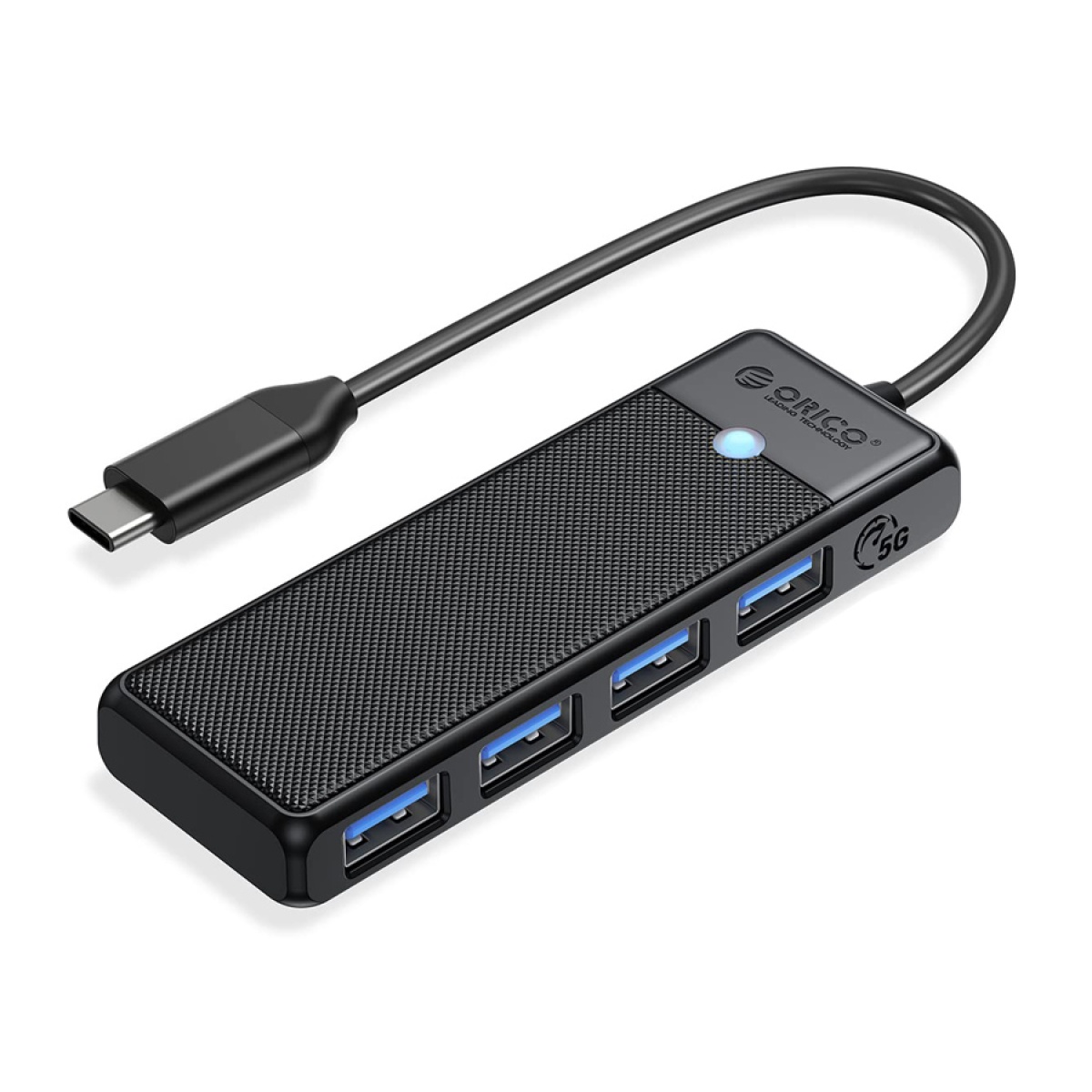 PAPW4A-C3-015-BK-EP ORICO USB hub PAPW4A-C3, 4x θυρών, 5Gbps, USB-C σύνδεση, μαύρο - Image 1