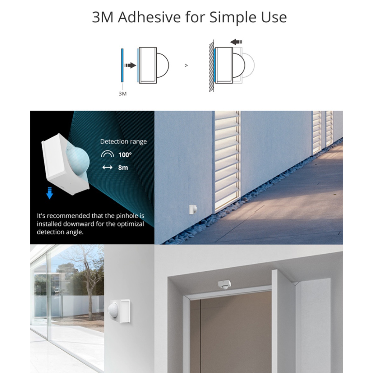 SONOFF smart αισθητήρας κίνησης PIR3-RF, 433MHz, 8m 100° - Image 2