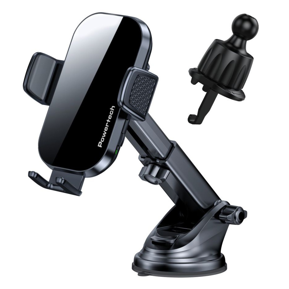 PT-1271 POWERTECH ασύρματος φορτιστής & βάση αυτοκινήτου PT-1271, 15W, μαύρος - Image 1