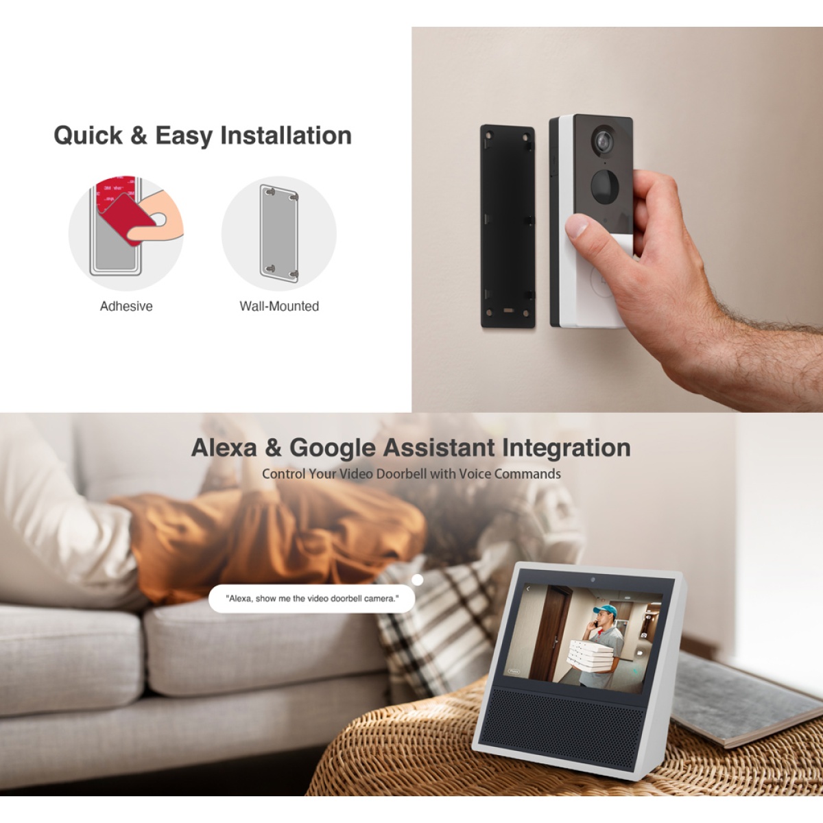 BOTSLAB smart κουδούνι με κάμερα R801, 3MP/2K, WiFi, 5000mAh - Image 6