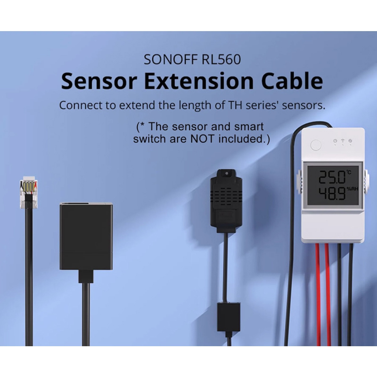 SONOFF καλώδιο προέκτασης RL560 για αισθητήρες, RJ11, 5m, μαύρο - Image 2