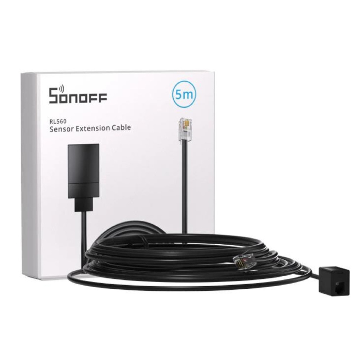 SONOFF καλώδιο προέκτασης RL560 για αισθητήρες, RJ11, 5m, μαύρο - Image 3